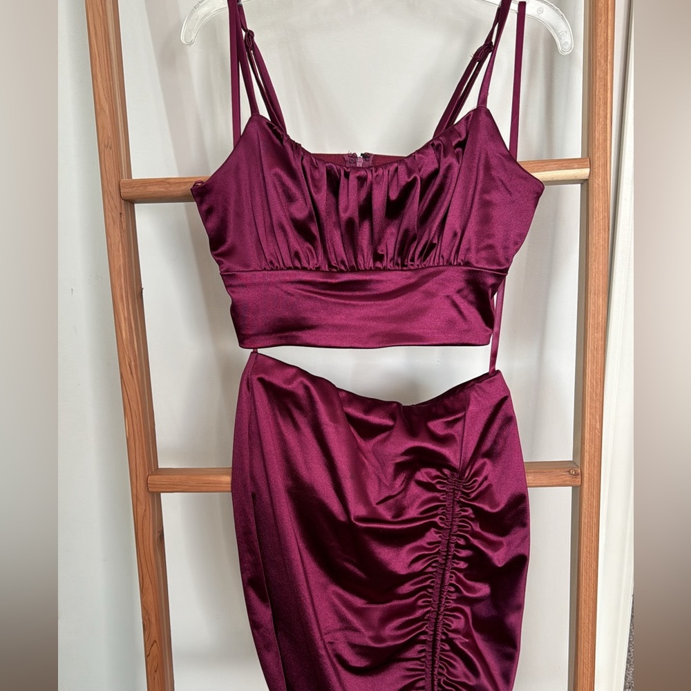 2 piece party dress, skirt and top size small